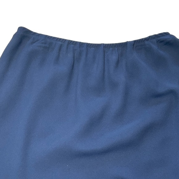 S.L. FASHIONS WOMENS NAVY BLUE SEQUINED ACCENTED 2-PC BLOUSE & SKIRT DRESS, 14 - Picture 3 of 9